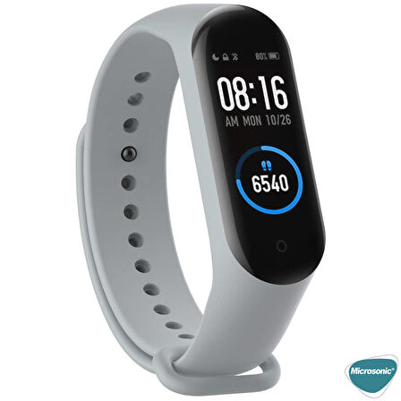 Microsonic Xiaomi Mi Band 7 Silikon Kordon Gri