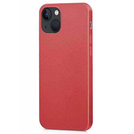 Microsonic Matte Silicone Apple iPhone 14 Plus Kılıf Kırmızı