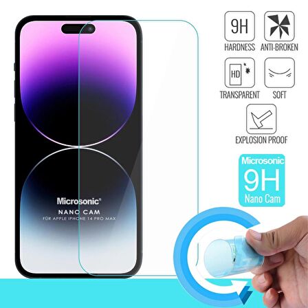Microsonic Apple Uyumlu iPhone 14 Pro Max Nano Glass Cam Ekran Koruyucu