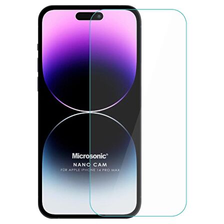 Microsonic Apple Uyumlu iPhone 14 Pro Max Nano Glass Cam Ekran Koruyucu