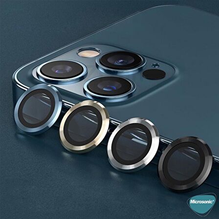 Microsonic Apple Uyumlu iPhone 14 Pro Max Tekli Kamera Lens Koruma Camı Lacivert