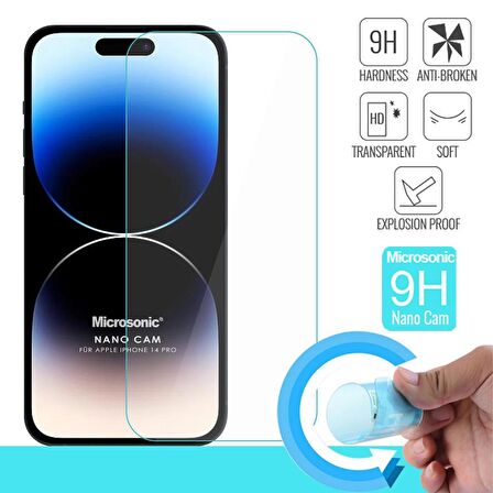 Microsonic Apple Uyumlu iPhone 14 Pro Nano Glass Cam Ekran Koruyucu