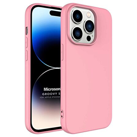 Microsonic Apple iPhone 14 Pro Kılıf Groovy Soft Rose Gold