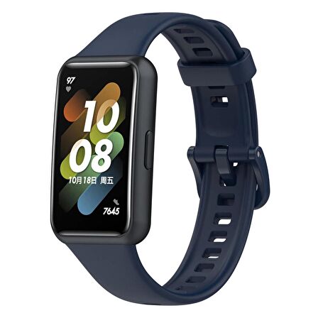 Microsonic Huawei Band 7 Kordon, Silicone Sport Band Lacivert