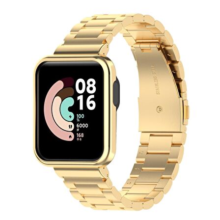 Microsonic Xiaomi Redmi Watch 2 Lite Metal Stainless Steel Kordon Gold