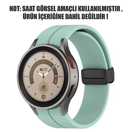 Microsonic Samsung Galaxy Watch 4 Classic 42mm Kordon Ribbon Line Açık Yeşil