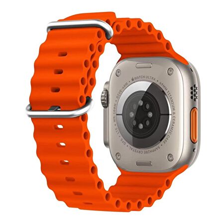 Microsonic Apple Watch Series 6 40mm Kordon Ocean Band Turuncu