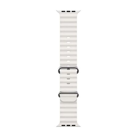 Microsonic Apple Watch Series 8 45mm Kordon Ocean Band Beyaz