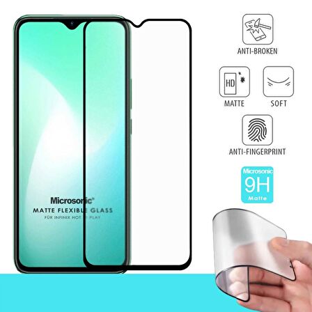 Microsonic Infinix Hot 11 Play Seramik Matte Flexible Ekran Koruyucu Siyah