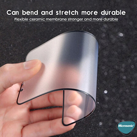 Microsonic Apple Uyumlu iPhone 14 Plus Seramik Matte Flexible Ekran Koruyucu Siyah