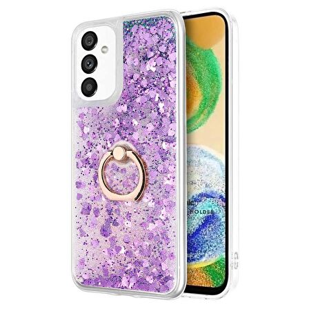 Microsonic Samsung Galaxy A04S Kılıf Glitter Liquid Holder Mor
