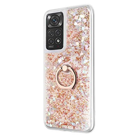 Microsonic Xiaomi Redmi Note 11S Kılıf Glitter Liquid Holder Gold
