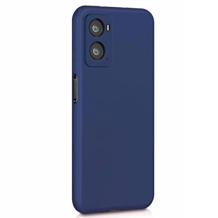 Microsonic Matte Silicone Oppo A76 Kılıf Lacivert