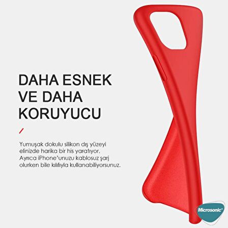 Microsonic Apple iPhone 14 Plus Kılıf Liquid Lansman Silikon Beyaz
