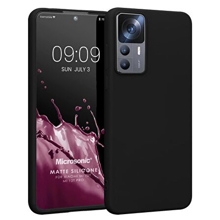 Microsonic Matte Silicone Xiaomi Mi 12T Pro Kılıf Siyah