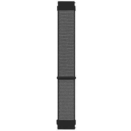 Microsonic Amazfit GTR 2e 47mm Hasırlı Kordon Woven Sport Loop Gri