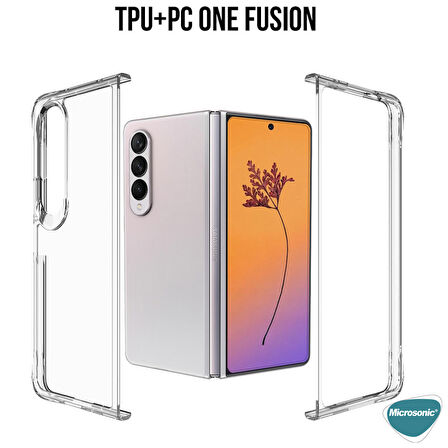 Microsonic Samsung Galaxy Z Fold 4 Kılıf Non Yellowing Crystal Clear Sararma Önleyici Kristal Şeffaf