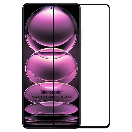 Microsonic Xiaomi Redmi Note 12 Pro Seramik Matte Flexible Ekran Koruyucu Siyah