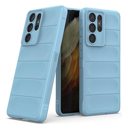 Microsonic Samsung Galaxy S21 Ultra Kılıf Oslo Prime Mavi