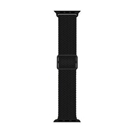 Microsonic Apple Watch Ultra Kordon Braided Loop Band Siyah
