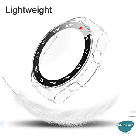 Microsonic Huawei Watch Ultimate Kılıf Clear Premium Slim WatchBand Siyah