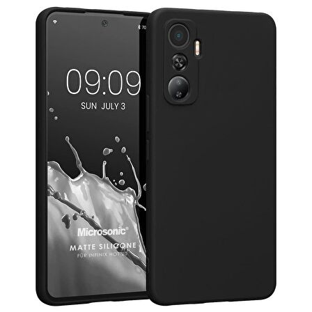Microsonic Matte Silicone Infinix Hot 20 Kılıf Siyah