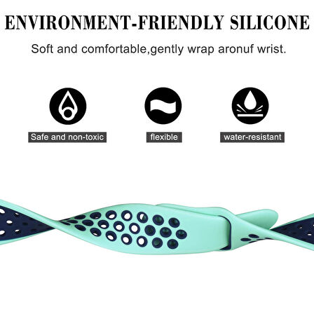 Microsonic Samsung Gear S3 Frontier Rainbow Gently Band Kordon Siyah Yeşil