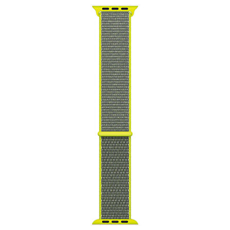 Microsonic Apple Watch Series 9 41mm Hasırlı Kordon Woven Sport Loop Koyu Yeşil