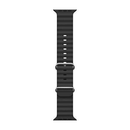 Microsonic Apple Watch Series 9 41mm Kordon Ocean Band Siyah