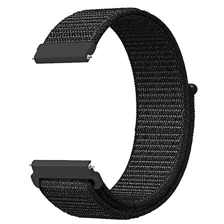 Microsonic Huawei Watch GT4 46mm Hasırlı Kordon Woven Sport Loop Siyah