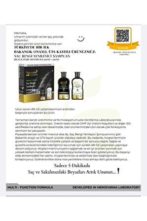 Naturaline Sampoo Saç Siyahlaştırıcı Şampuan Saç Rengi Yenileyici Şampuan Unisex