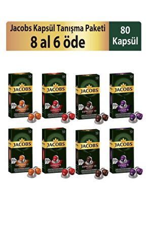 Jacobs Kapsül Tanışma Paketi 8 al 6 öde ( 80 Kapsül )