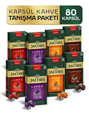 Jacobs Kapsül Tanışma Paketi 8 al 6 öde ( 80 Kapsül )
