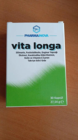 VİTA LONGA SİLİMARİN,FOSFOTİDİLKOLİN,ENGİNAR YAPRAĞI EKSTRESİ,KARAHİNDİBA KÖKÜ EKSTRESİ KOLİN VE E VİTAMİNİ İÇEREN TAKVİYE EDİCİ 30 KAPSÜL