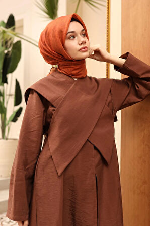 Silk Home Soft Eşarp 48891 Kahverengi Karışık Desen 