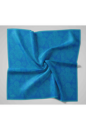 Silk Home Soft Eşarp 48869 Saks-Turkuaz Karışık Desen 