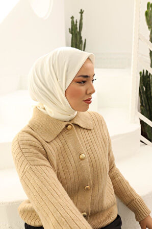 Silk Home Tensel Aerobin Eşarp 36802 Krem Düz Renk 