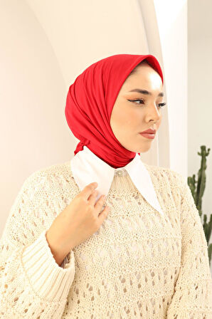 Silk Home Tensel Aerobin Eşarp 36808 Kırmızı Düz Renk 