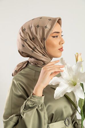 Silk Home Vizon Desenli Tivil İpek Eşarp 11392-16