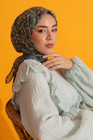 Soft Pamuk Karanfil Desen Eşarp 73030-20