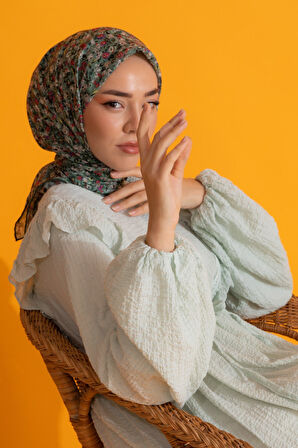 Soft Pamuk Karanfil Desen Eşarp 73030-20