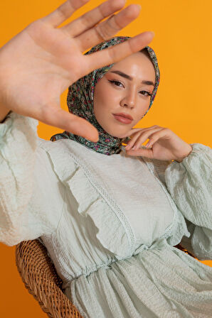 Soft Pamuk Karanfil Desen Eşarp 73030-20