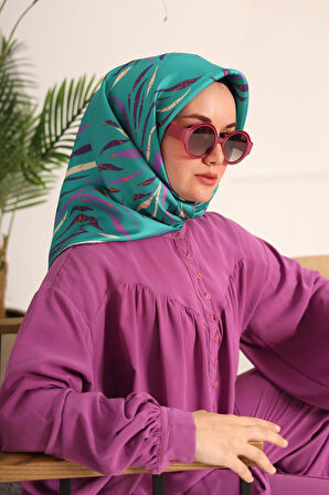 Silk Home Tivil İpek Eşarp 11432-35 Yeşil Eflatun