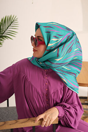 Silk Home Tivil İpek Eşarp 11432-35 Yeşil Eflatun