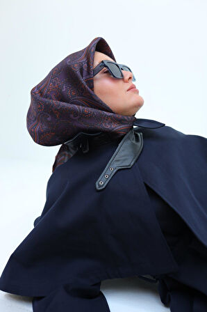 Silk Home Mor Etnik Desen Saf İpek Sura Dokuma Eşarp-11455-S37-KVS0733