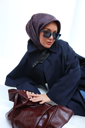 Silk Home Mor Etnik Desen Saf İpek Sura Dokuma Eşarp-11455-S37-KVS0733