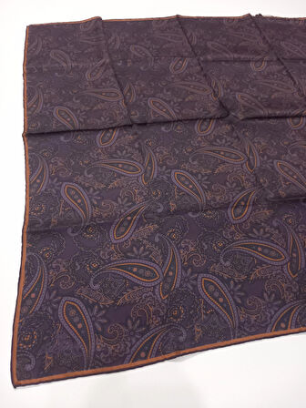 Silk Home Mor Etnik Desen Saf İpek Sura Dokuma Eşarp-11455-S37-KVS0733