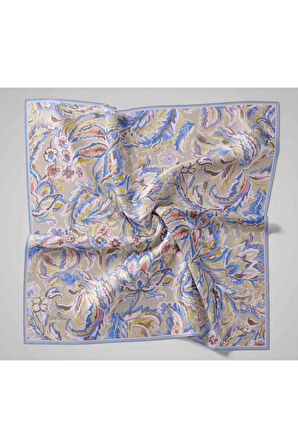 Silk Home Tivil İpek Eşarp 11469-28 Krem Karışık Desen