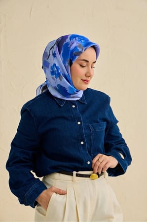 Twill İpek Eşarp 11498-05