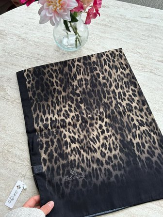 Silk Home Leopar Desen Soft Şal Sütlü Kahve